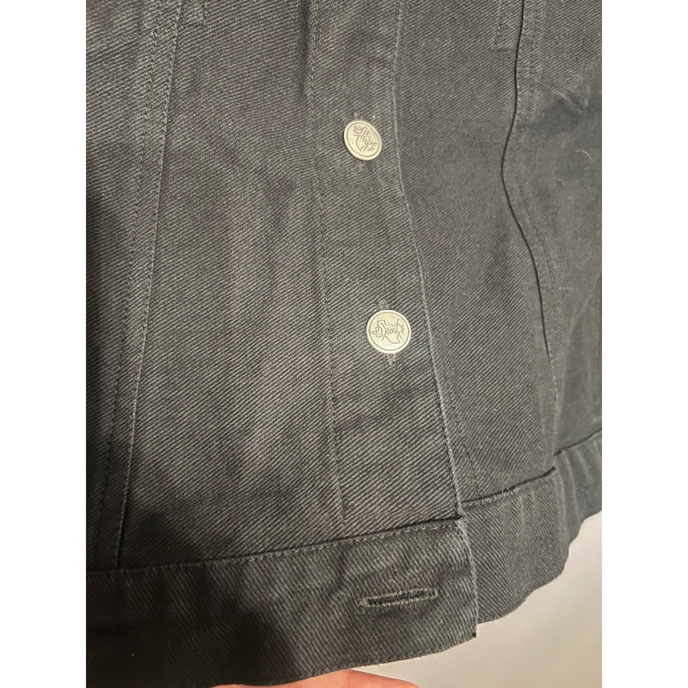 Women's Don't Mess With Texas Black Jean Jacket Native Horses SZ XL Western Ware - Picture 3 of 12